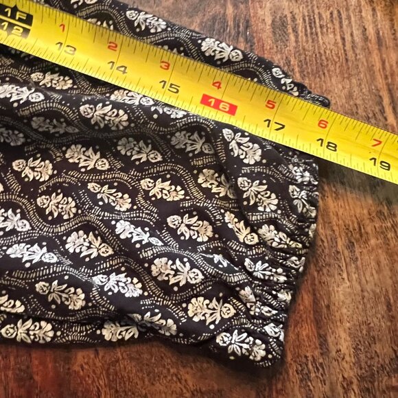 Croft & Barrow Womens Black & White Smocked Midi Dress With 3/4 Sleeves & Pocket - Picture 12 of 15